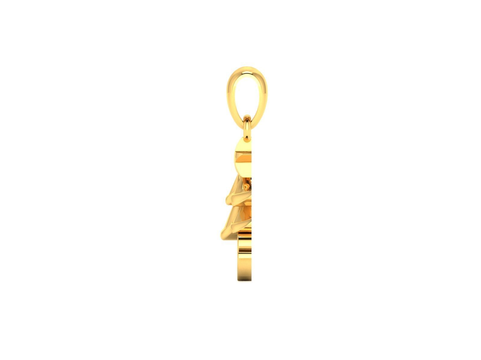 pendant-3773 christmas tree pendant gold 3D print model_5