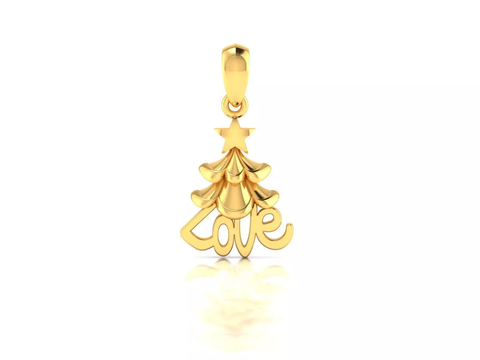 pendant-3773 christmas tree pendant gold 3D print model_0