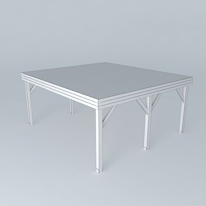 Decochalet 2015 Carport 30M2 TP Free 3D model_3