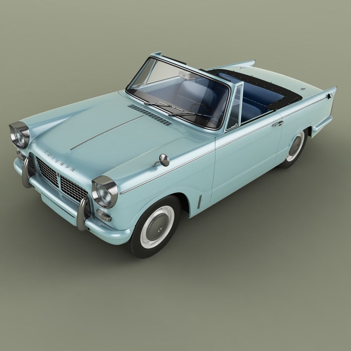 Triumph Herald 948 Convertible 3D model_5