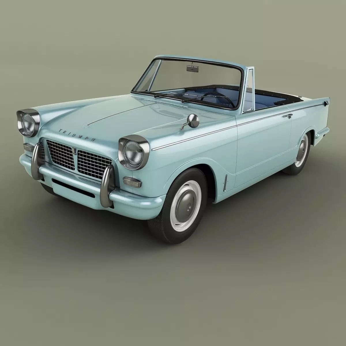 Triumph Herald 948 Convertible 3D model_0