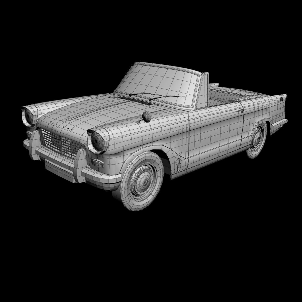 Triumph Herald 948 Convertible 3D model_13