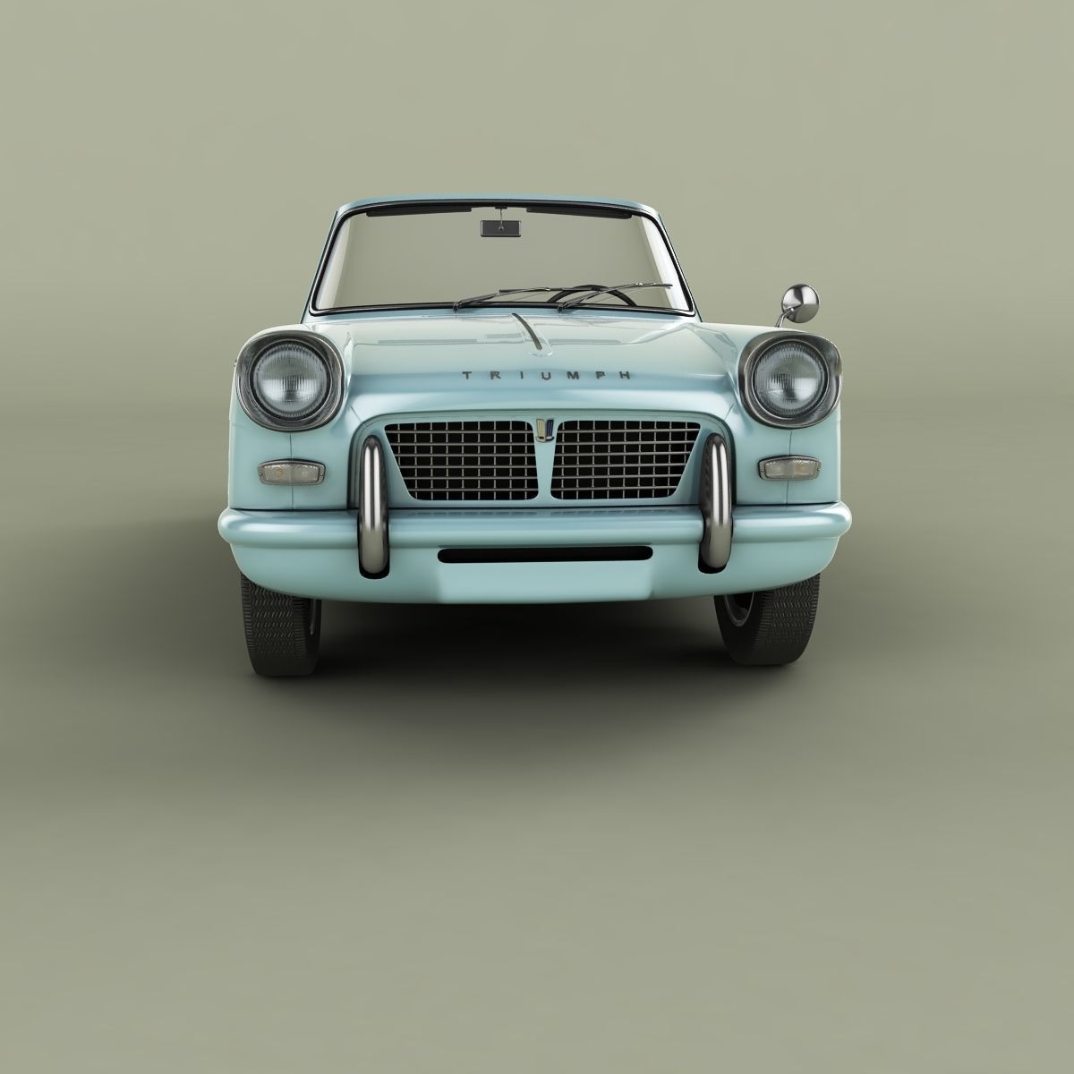 Triumph Herald 948 Convertible 3D model_4