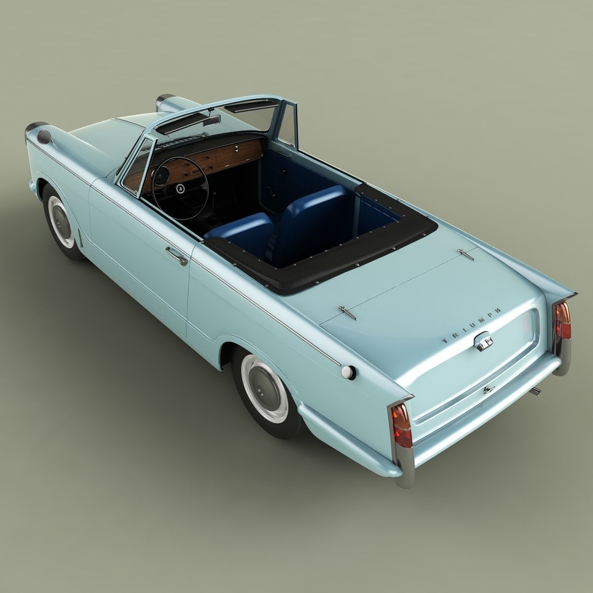 Triumph Herald 948 Convertible 3D model_7
