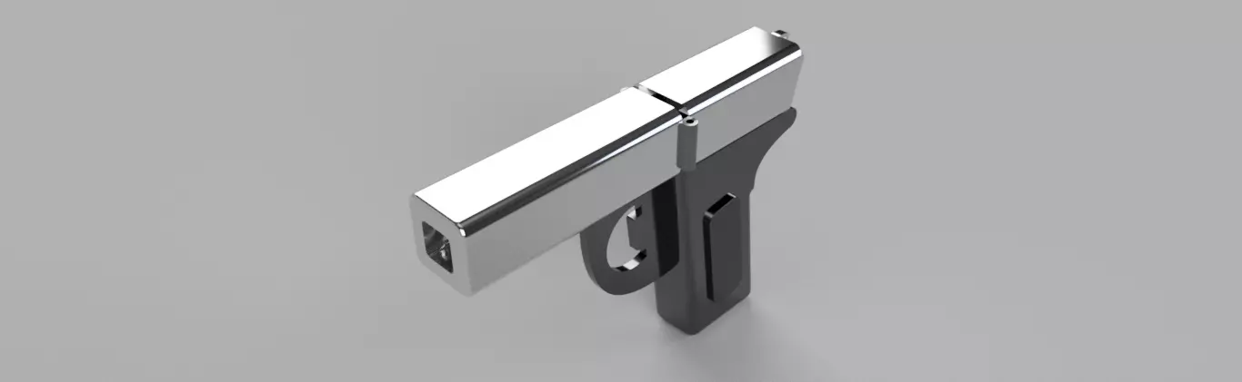 Cork screw and Bottle opener Gun 3D model