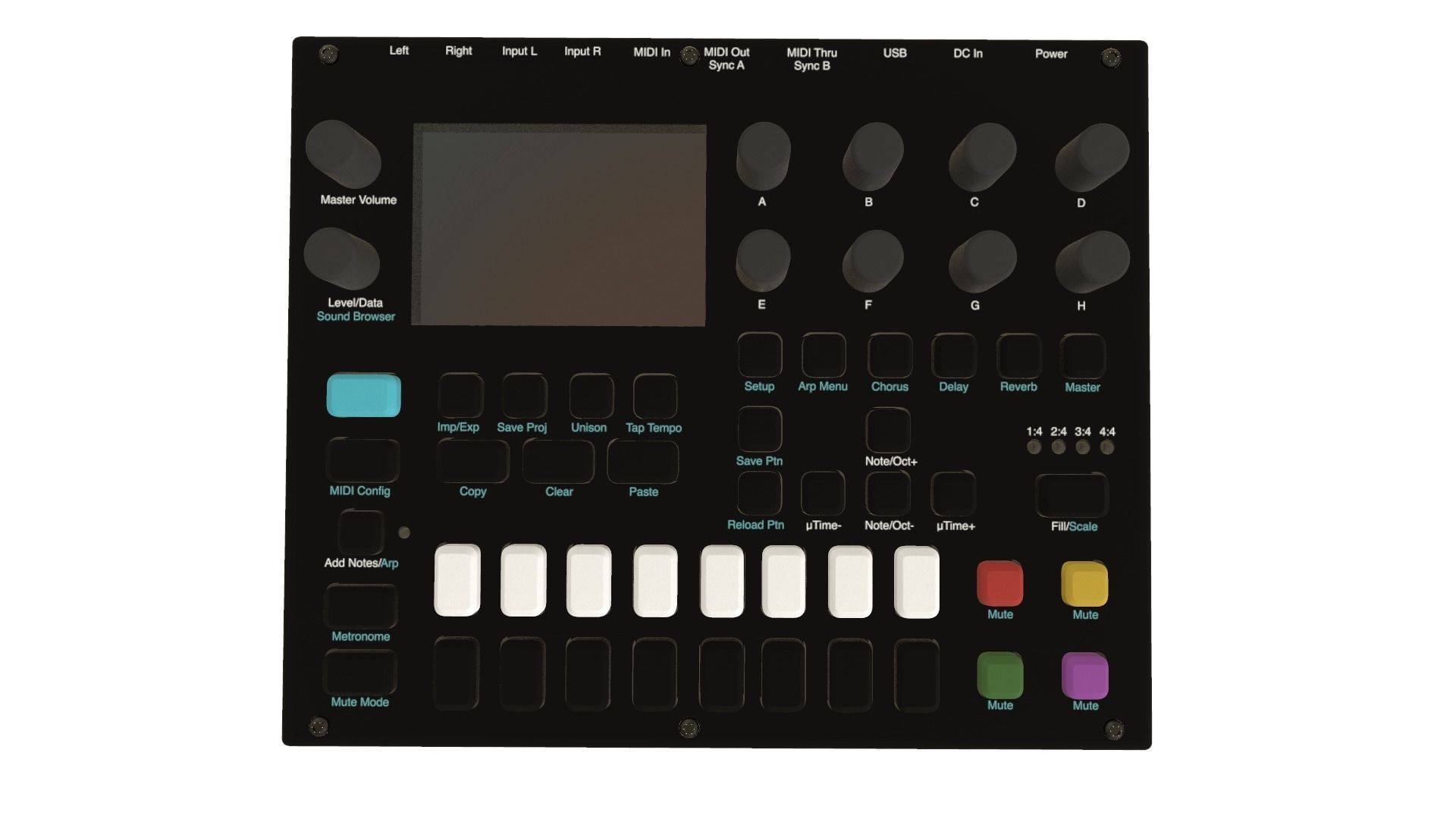Digitone Synthesizer 3D model_4