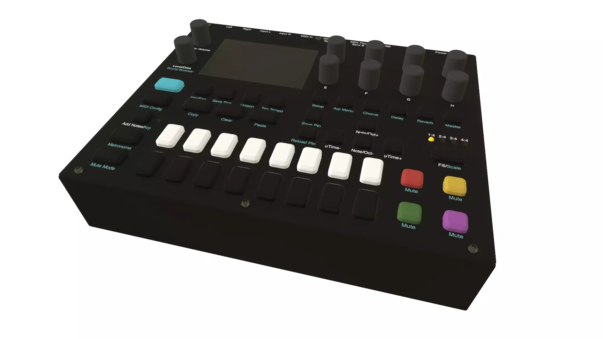 Digitone Synthesizer 3D model_0