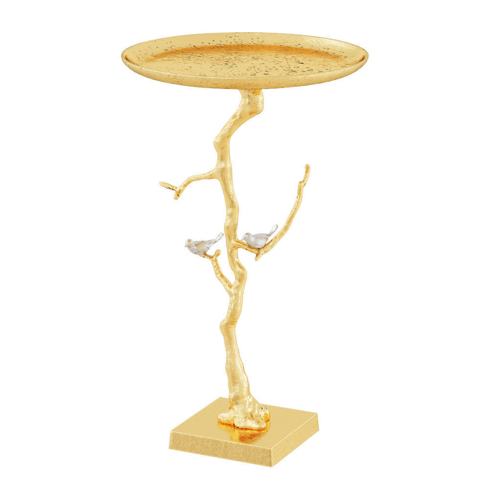 Coffee Table Round Gold Tinki 3D model_1