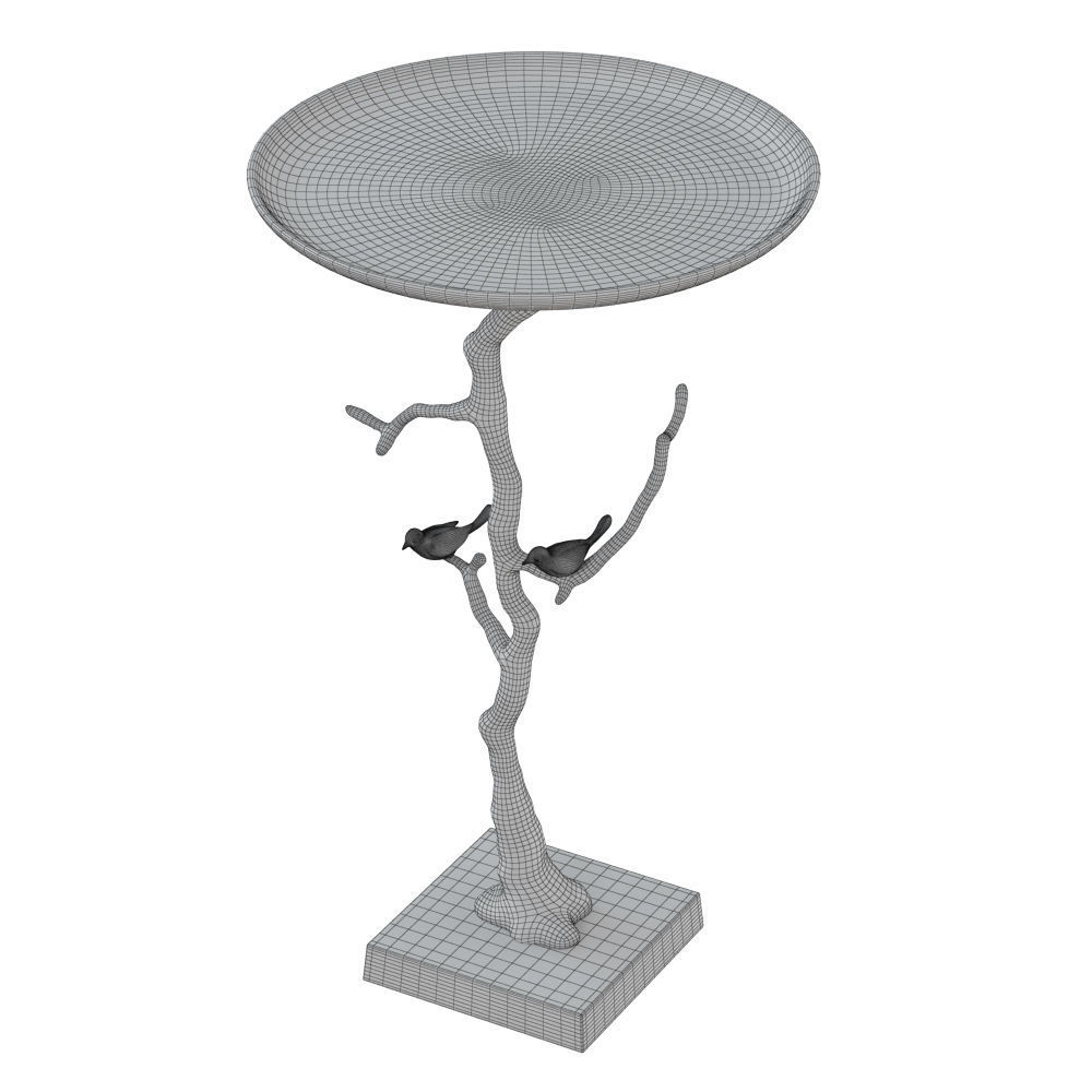 Coffee Table Round Gold Tinki 3D model_6