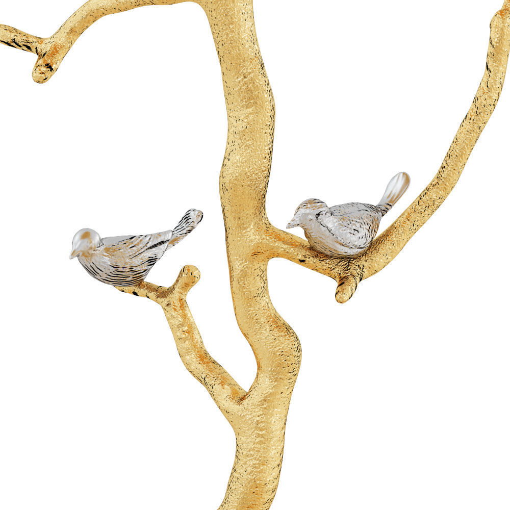 Coffee Table Round Gold Tinki 3D model_4