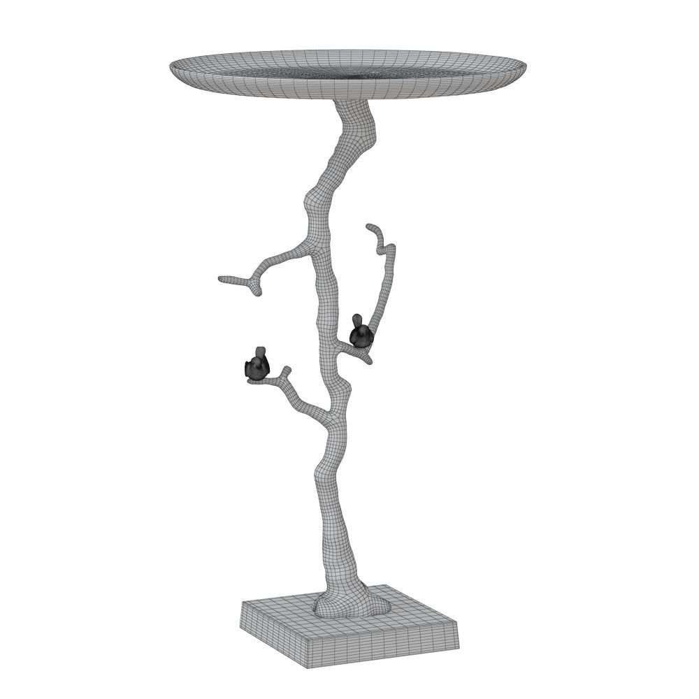 Coffee Table Round Gold Tinki 3D model_5