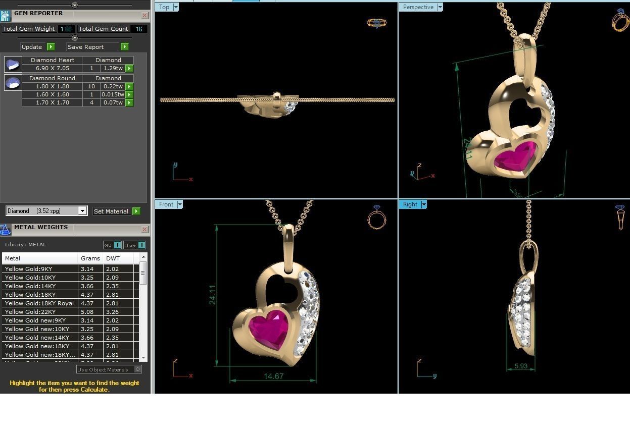 pendant 3424 3D print model_6