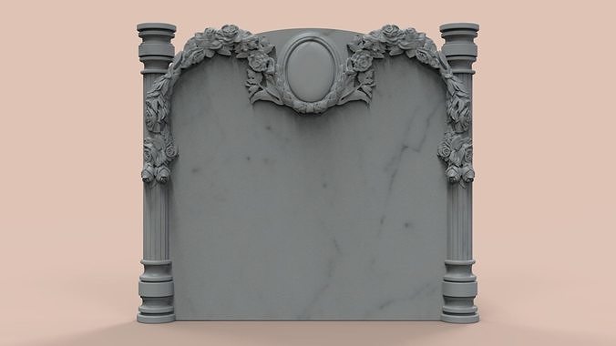 Memorial tombstone for cnc Carving 3D print model