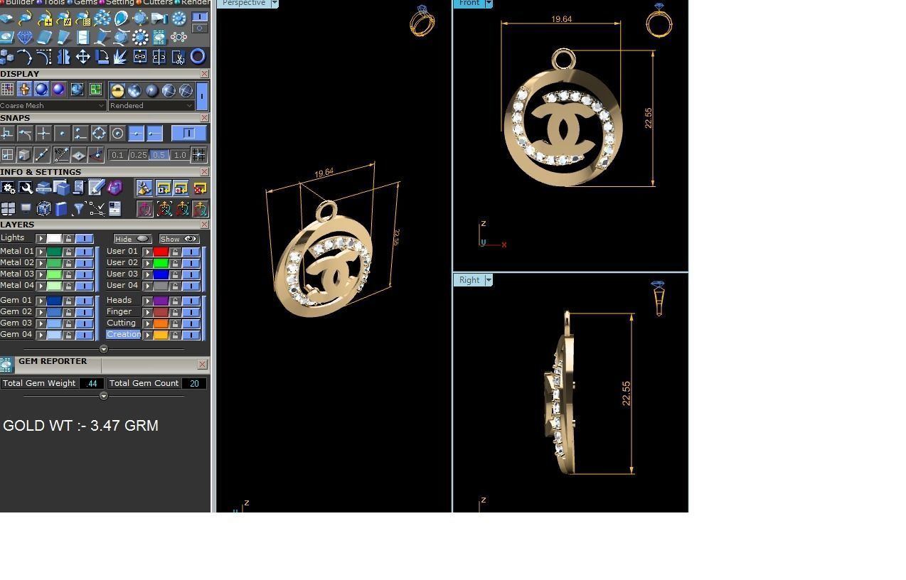 pendant 3294 3D print model_6