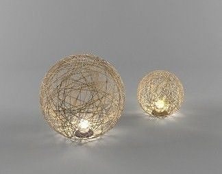 Designer Lamp - shadow casting mesh design 3D model