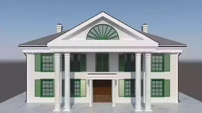 American Colonial House 3D model