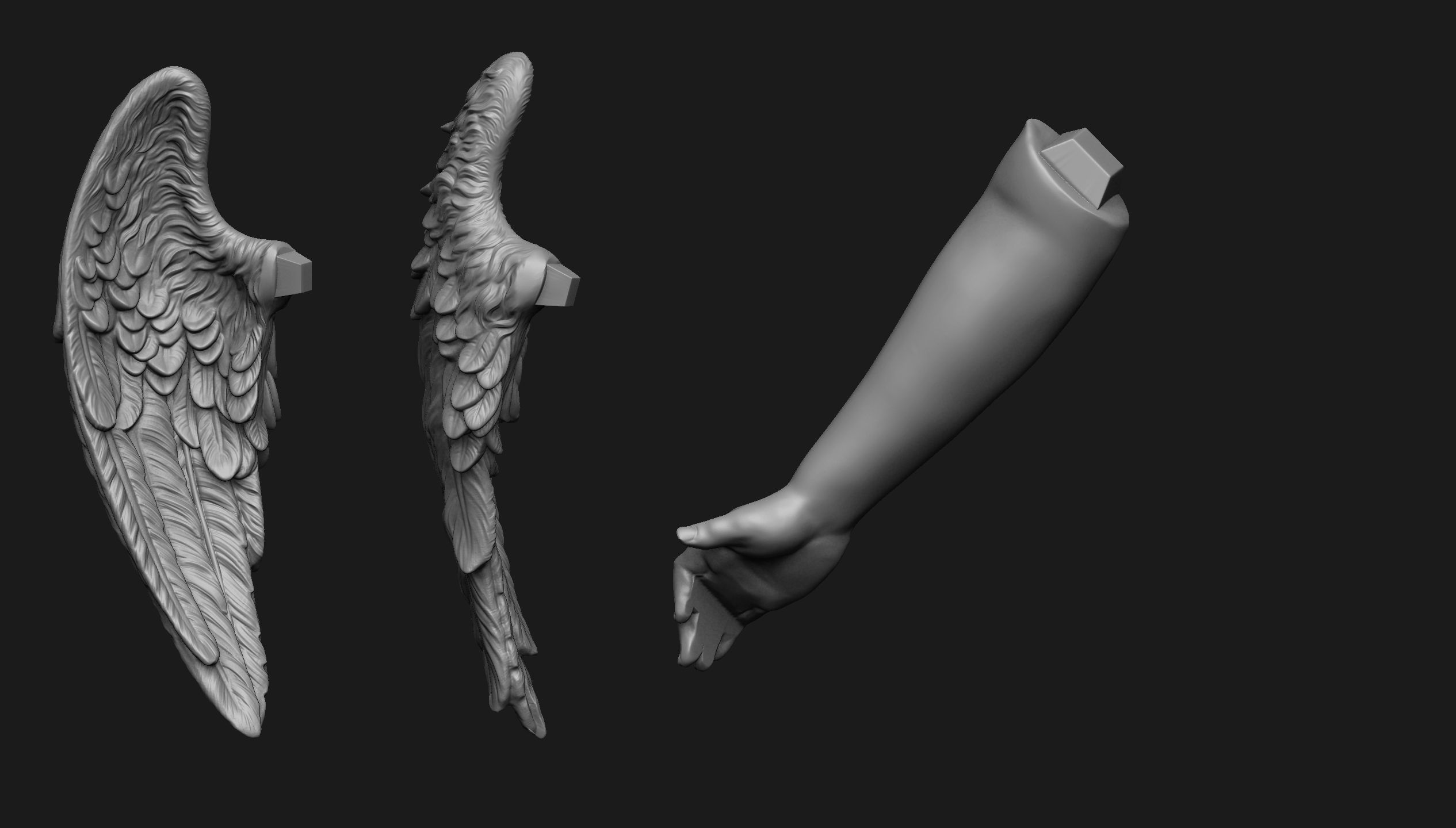 Angel with a Cross Printable 3D print model_5