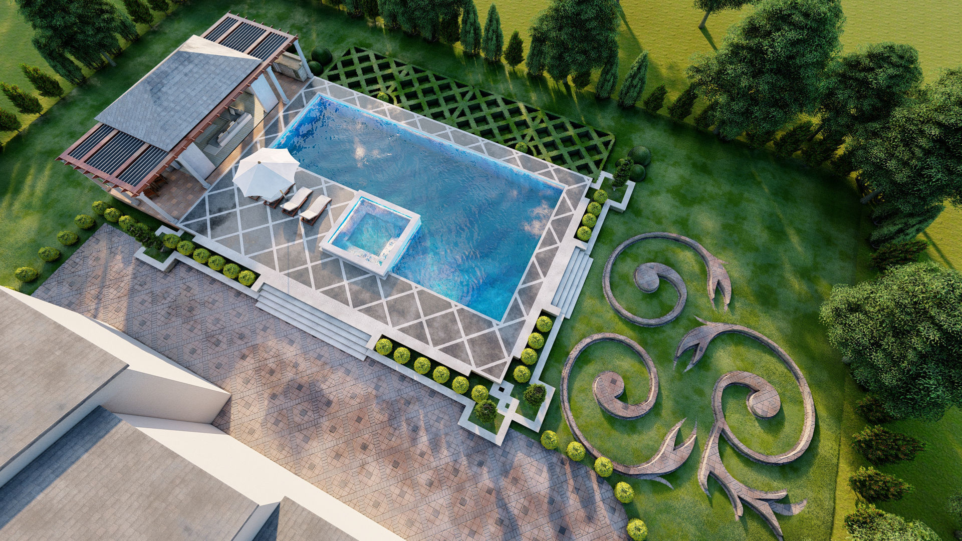 underground swimming pool 3d model lumion model 3D model_1