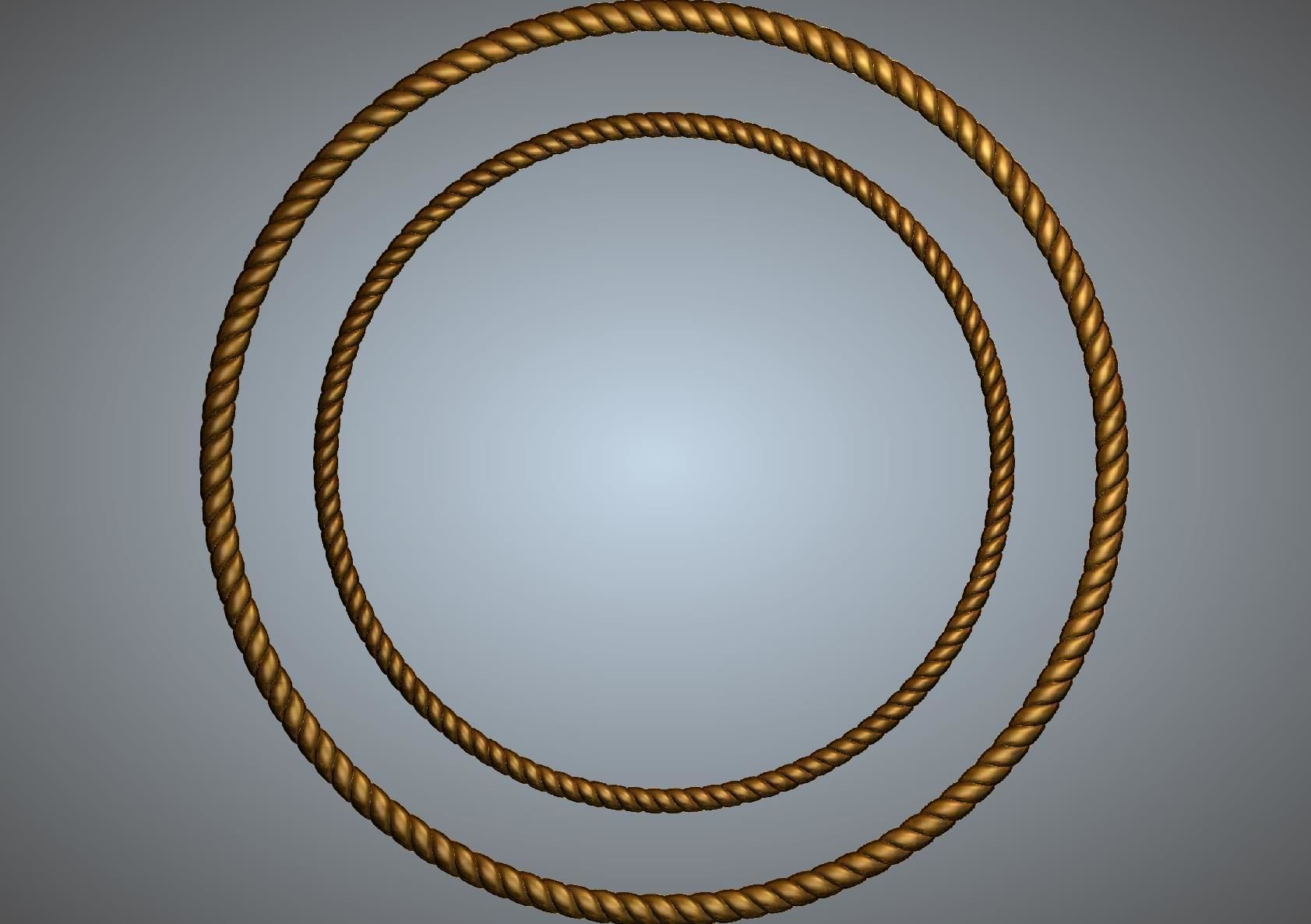 Round Border 3D print model_5