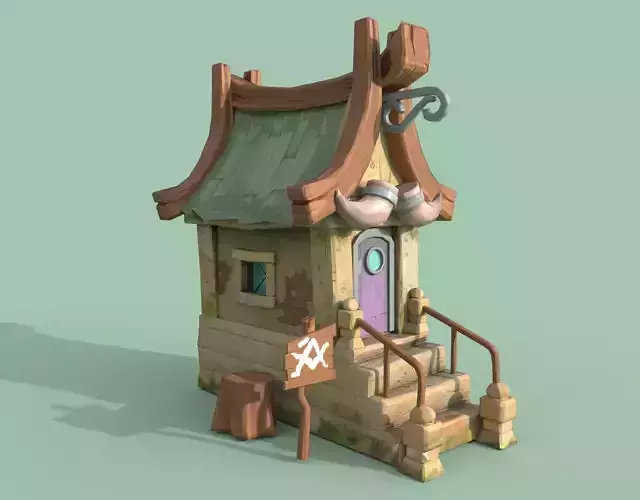 LowPoly Stylized Small House