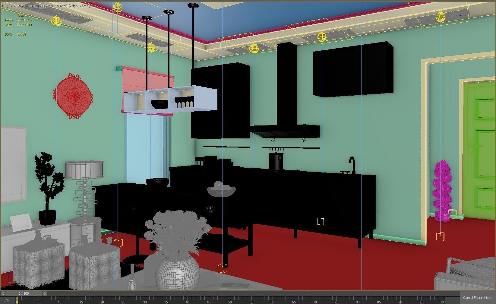 Living Room Scene 3D model_12