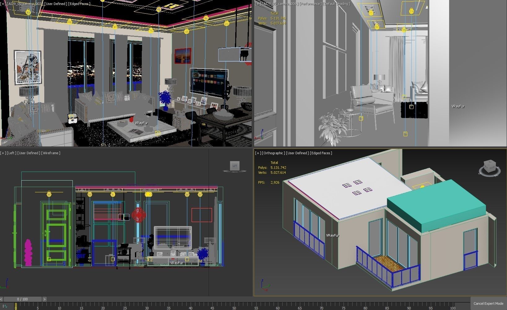 Living Room Scene 3D model_10