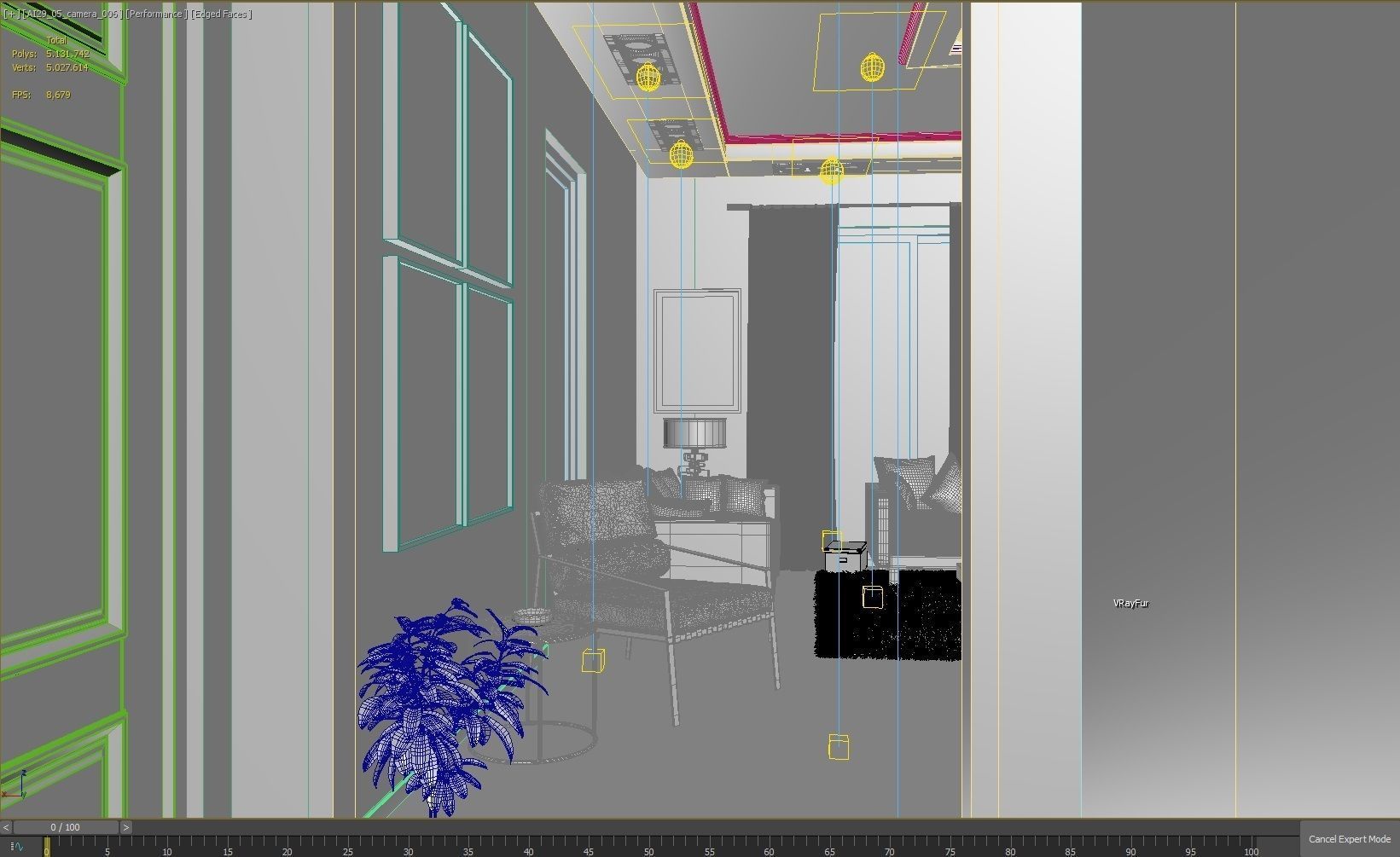 Living Room Scene 3D model_11