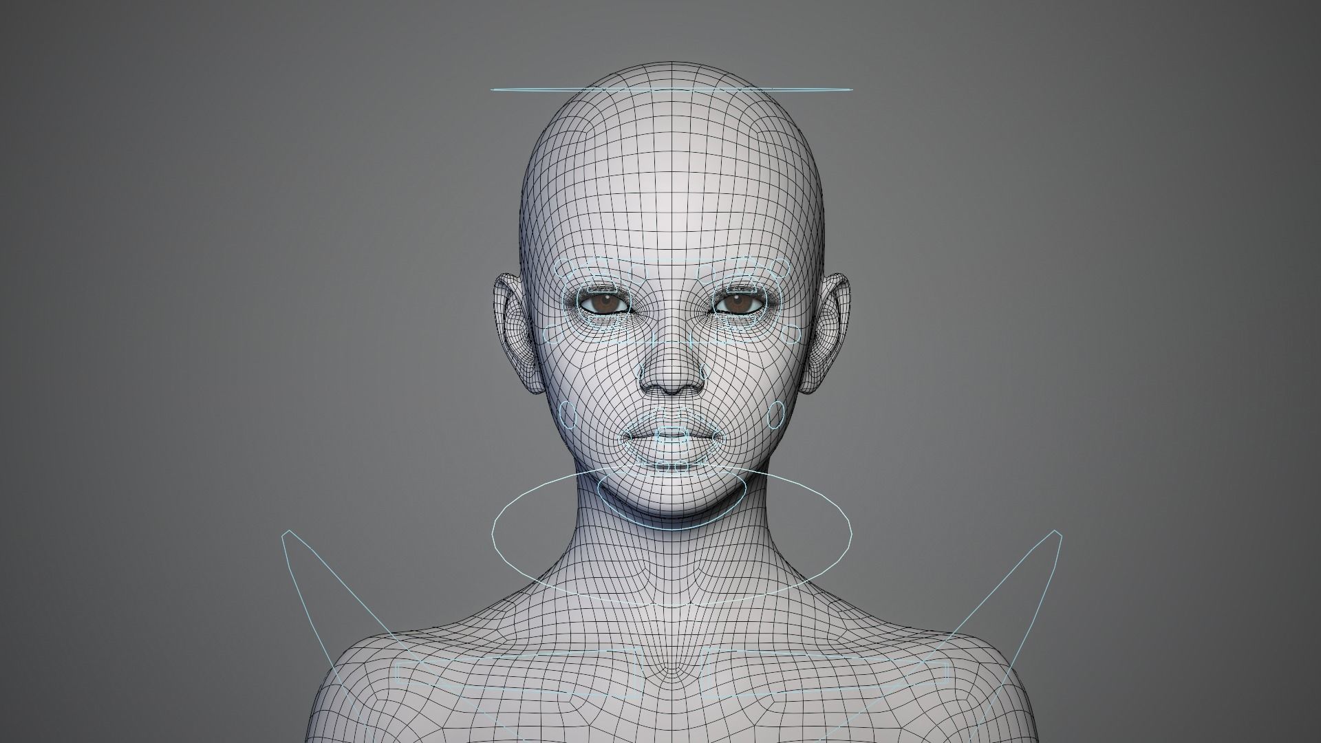 JOY - Realistic Female Character Low-poly 3D model_10