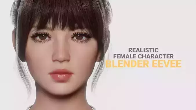 JOY - Realistic Female Character Low-poly 3D model