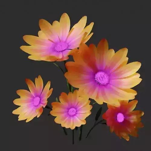 daisyflower daisies - daisies 3D model