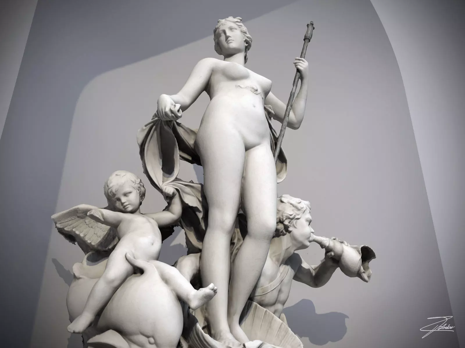 Fountain of Venus Low-poly 3D model