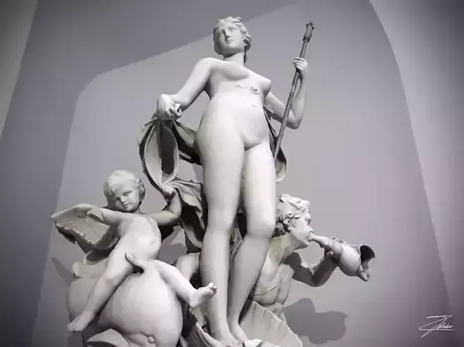 Fountain of Venus Low-poly 3D model