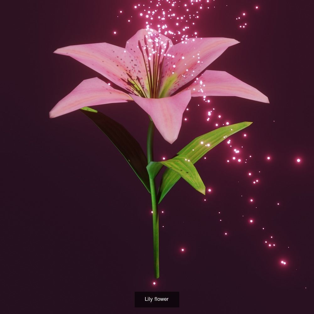 flowers mushroom in grass 3D Model Collection_19