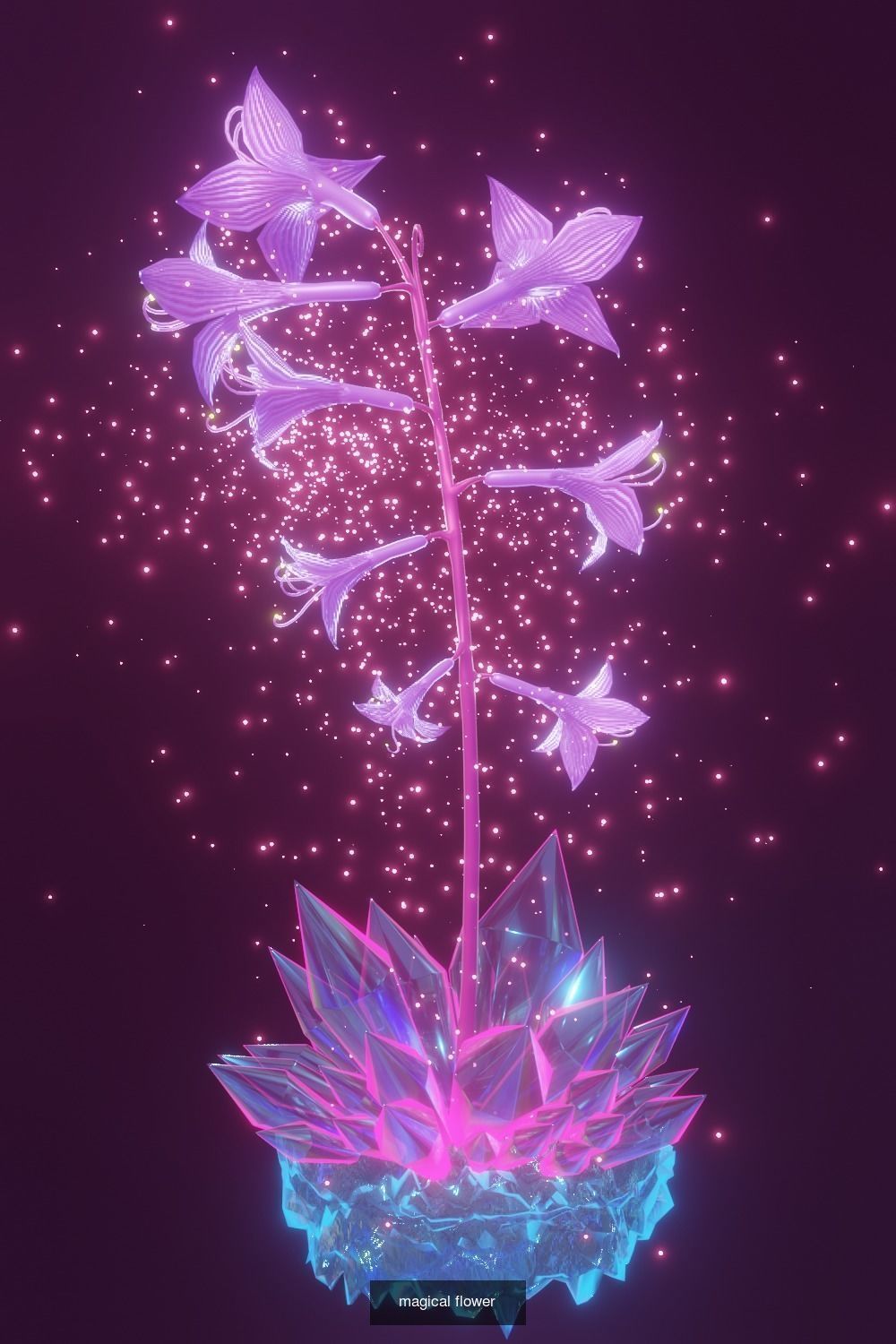 flowers mushroom in grass 3D Model Collection_20