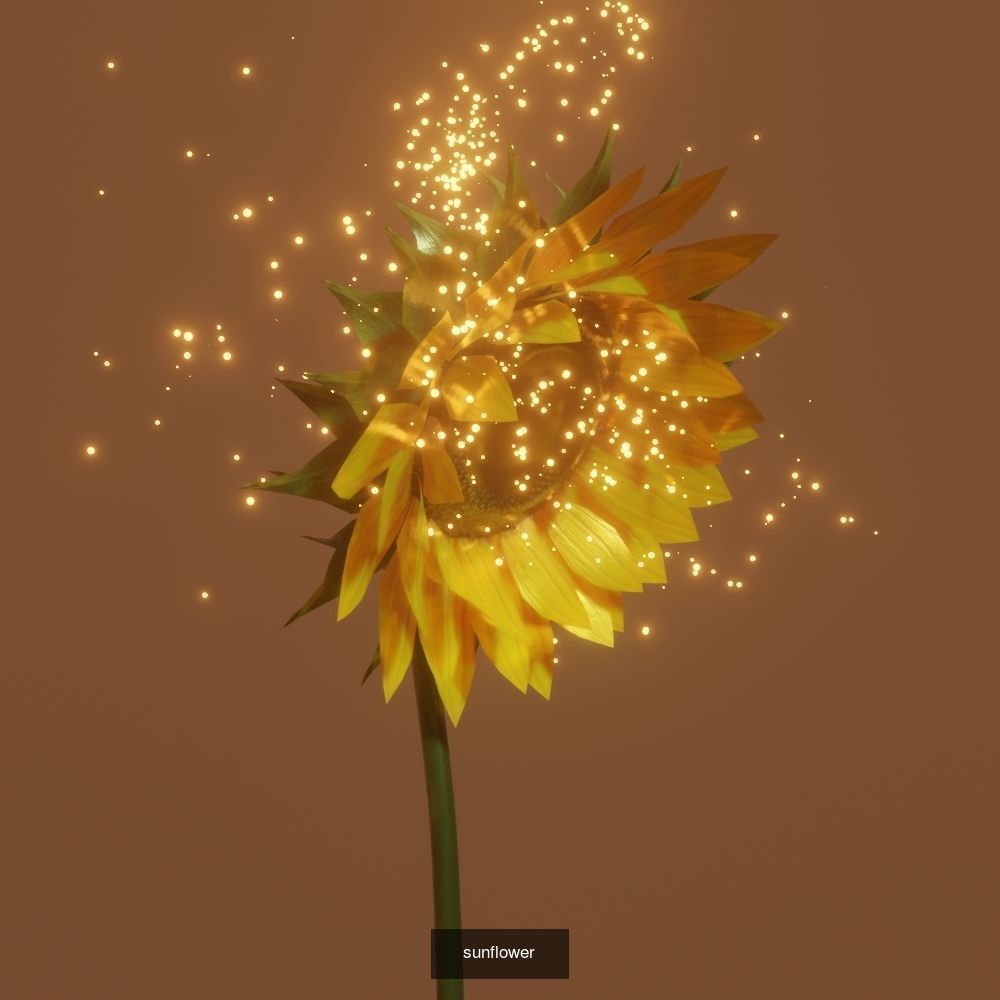 flowers mushroom in grass 3D Model Collection_25