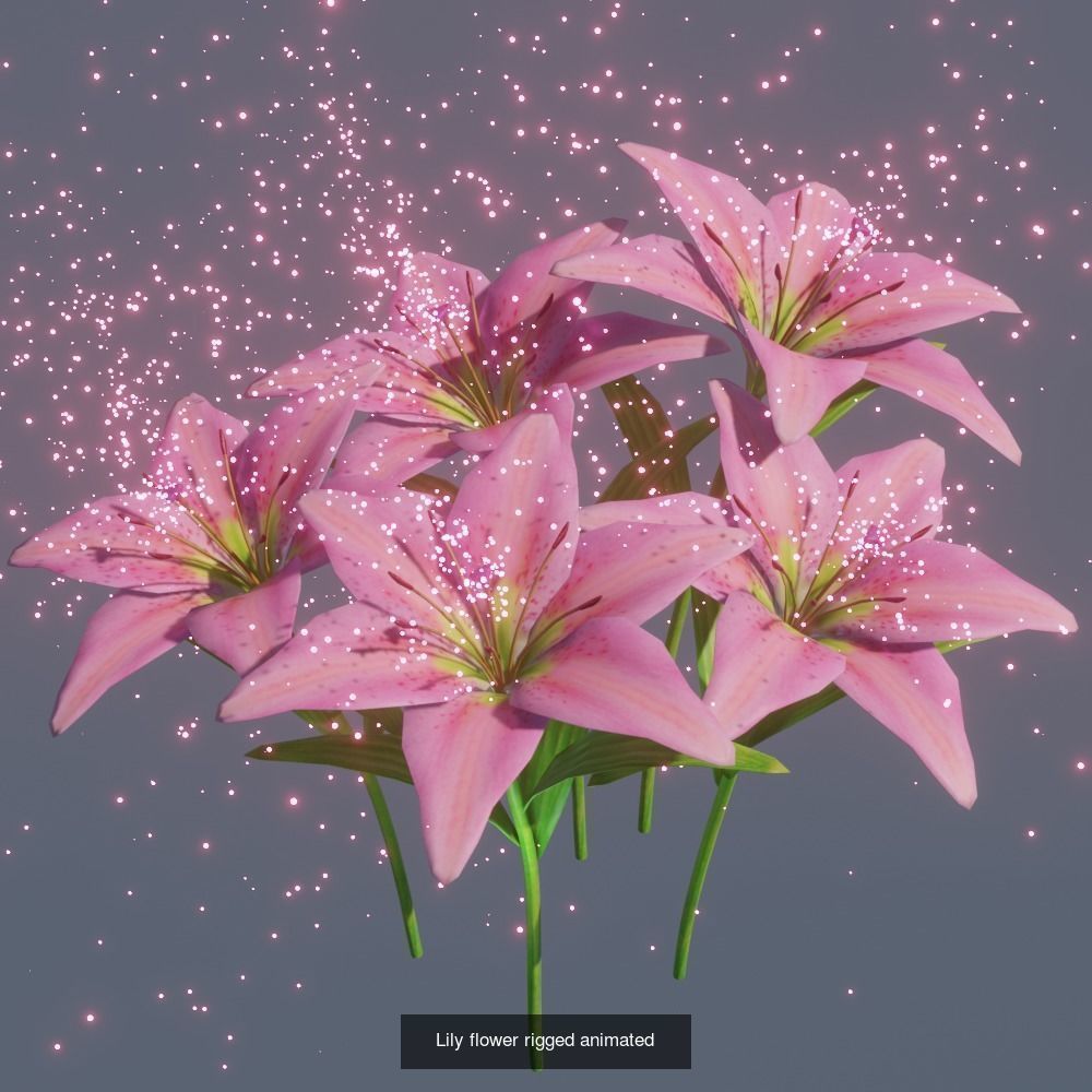 flowers mushroom in grass 3D Model Collection_21