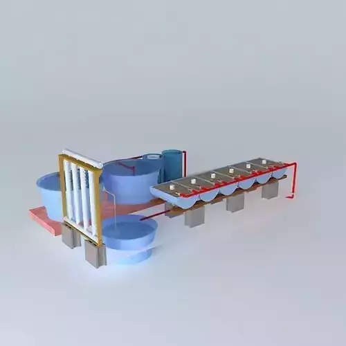 Aquaponics system  3D model