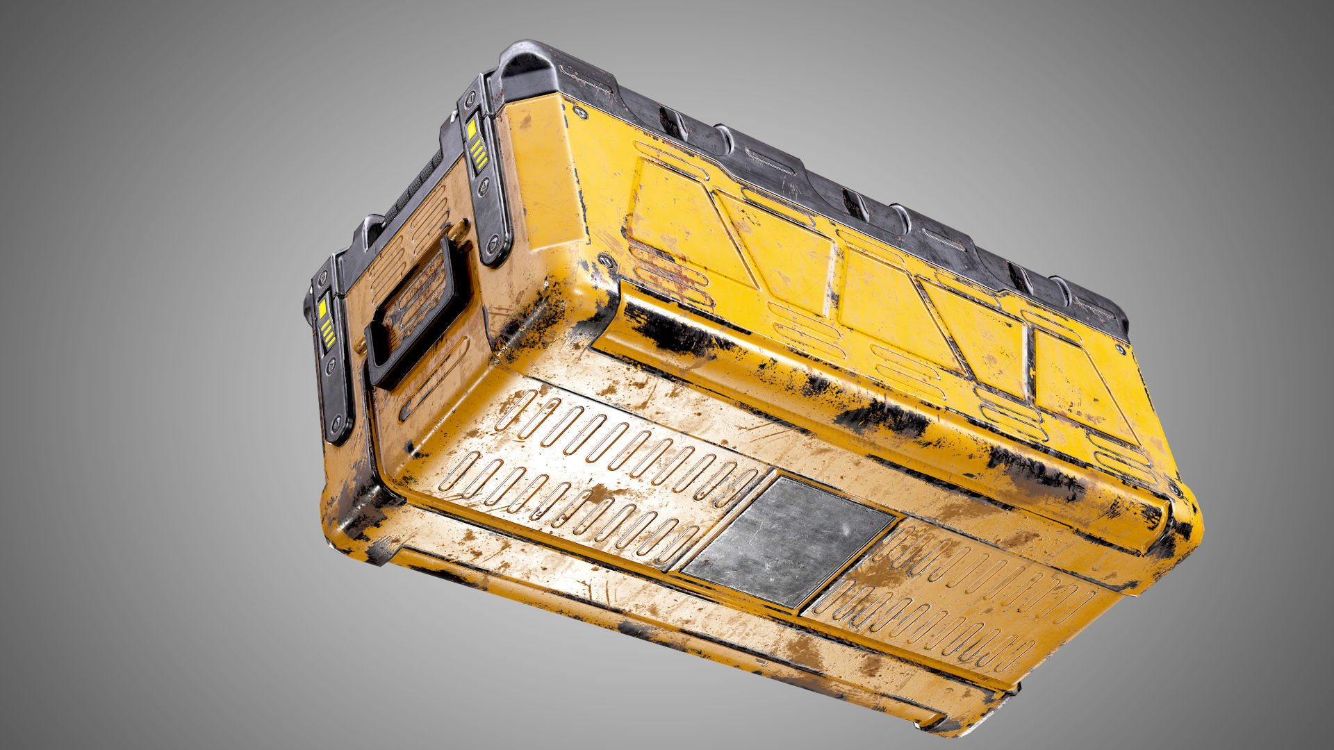 Sci Fi Crate AAA PBR Game Ready Asset Low-poly 3D model_10