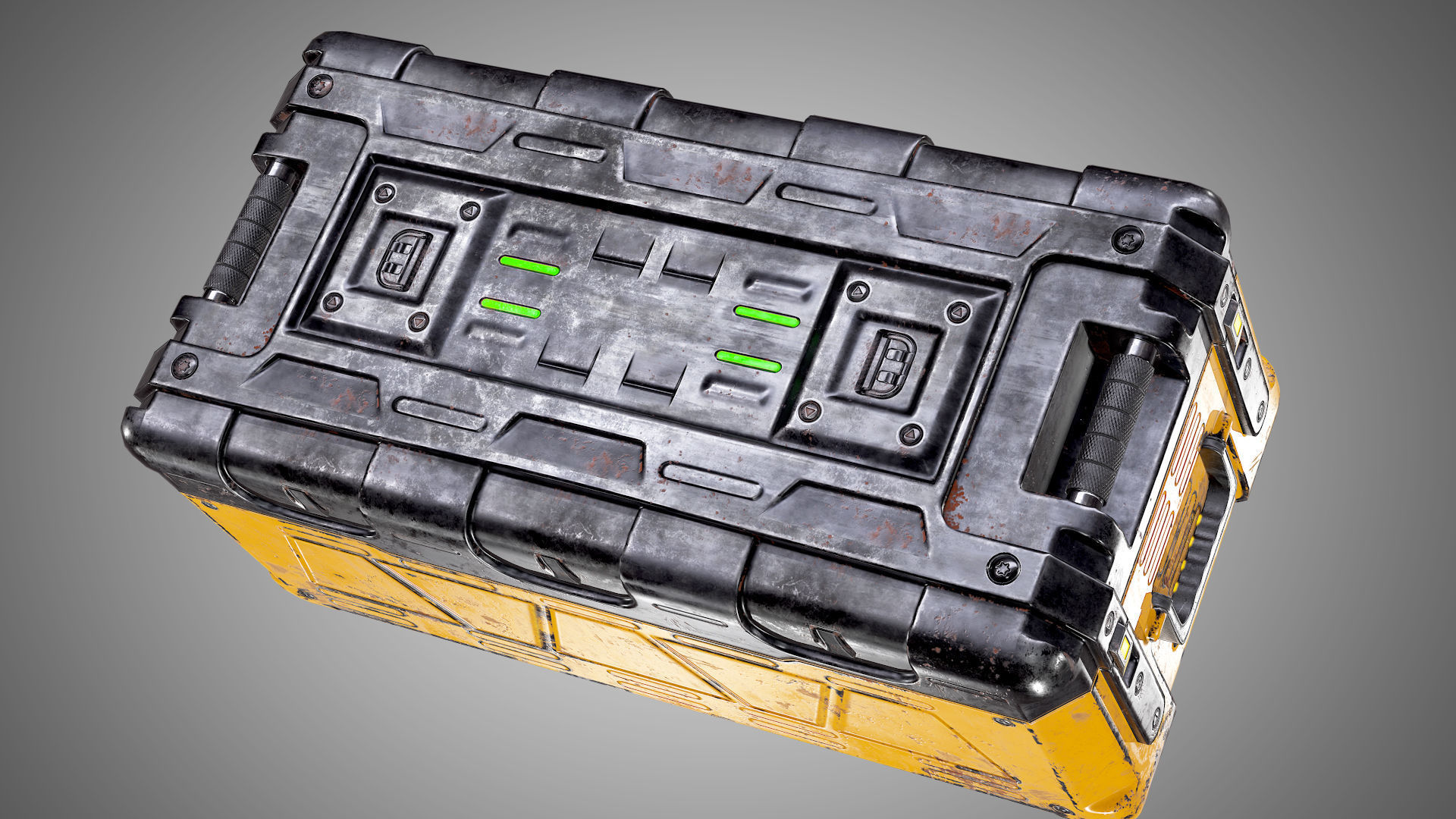 Sci Fi Crate AAA PBR Game Ready Asset Low-poly 3D model_6