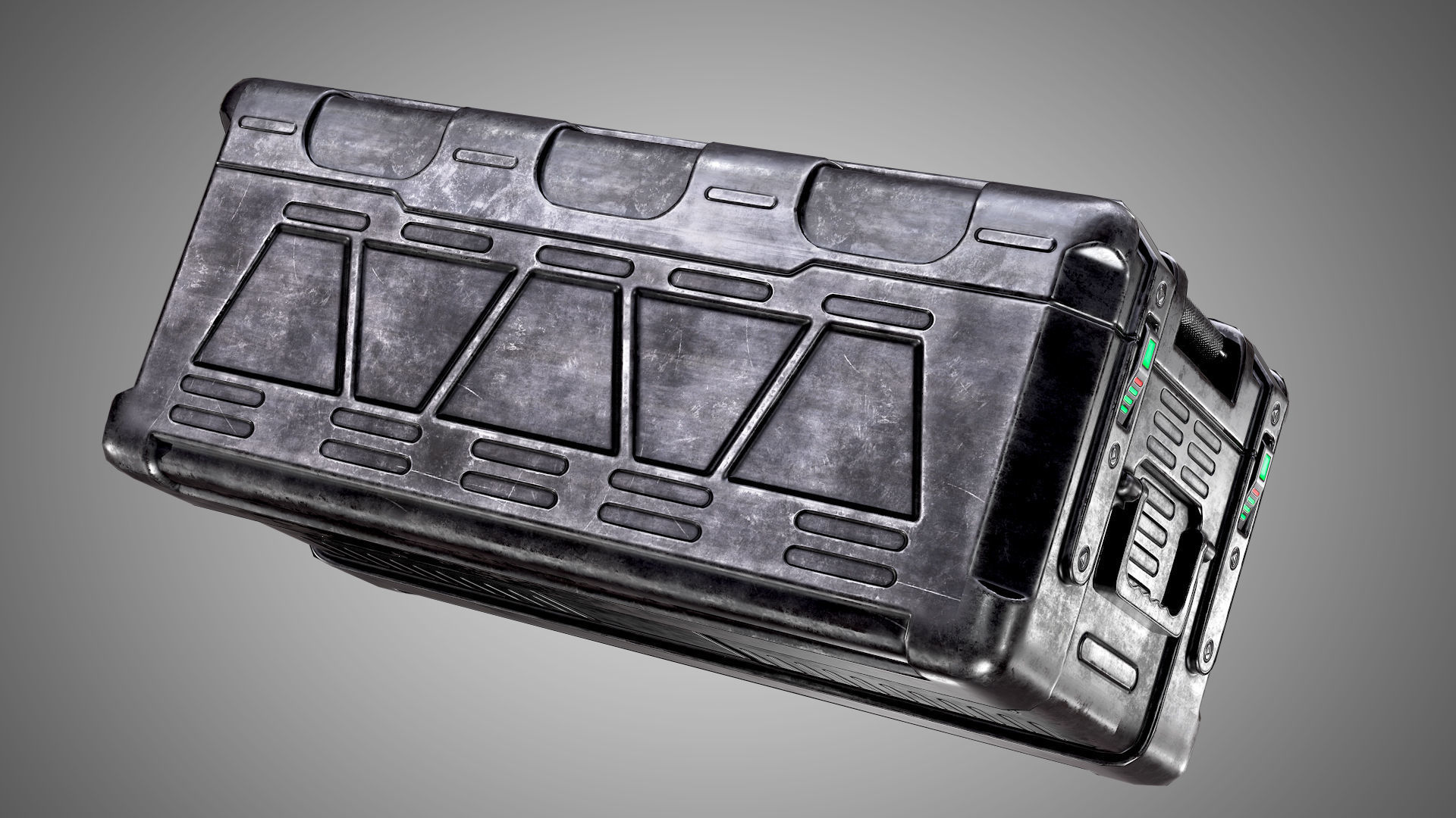 Sci Fi Crate AAA PBR Game Ready Asset Low-poly 3D model_8