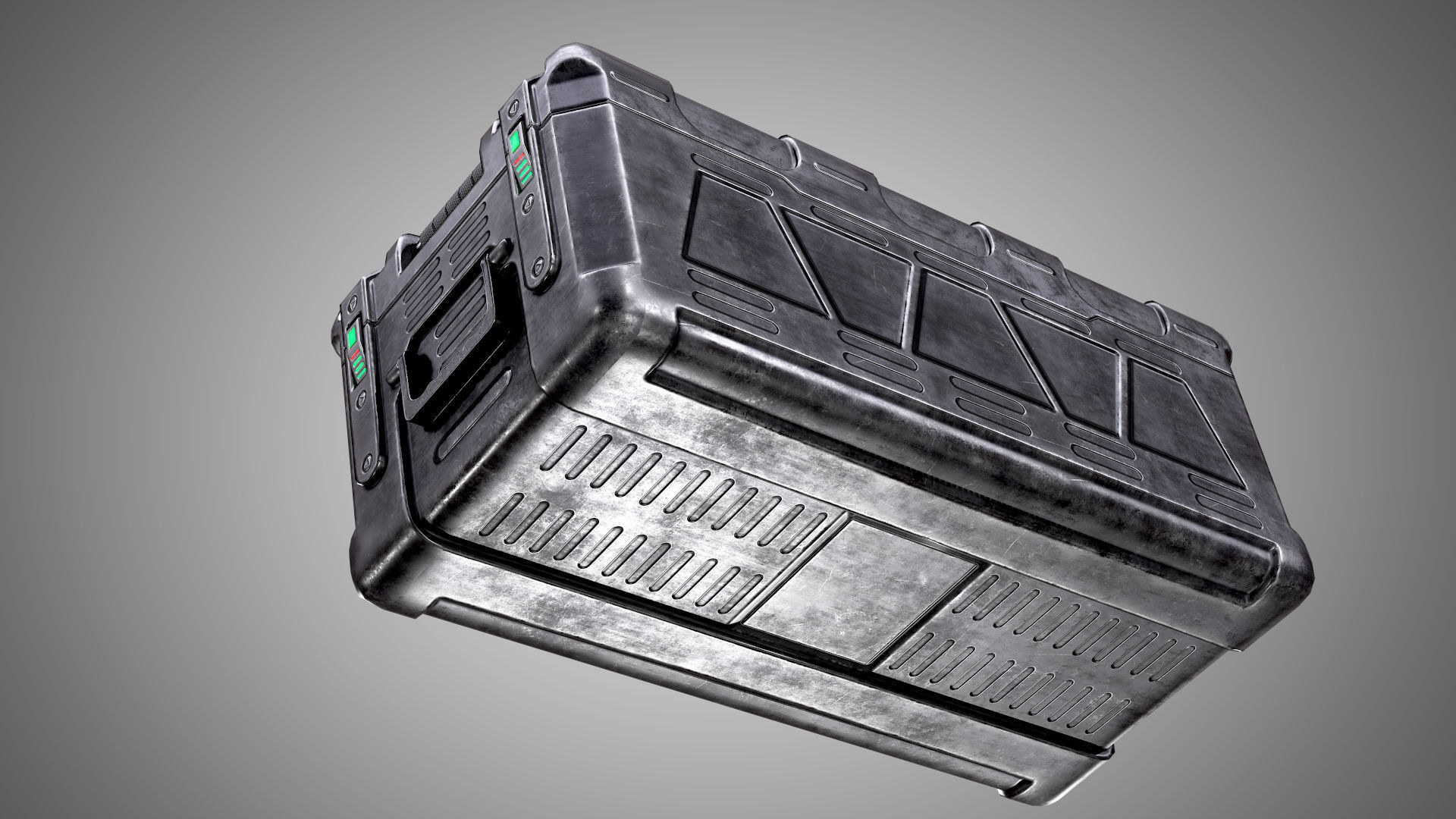 Sci Fi Crate AAA PBR Game Ready Asset Low-poly 3D model_9