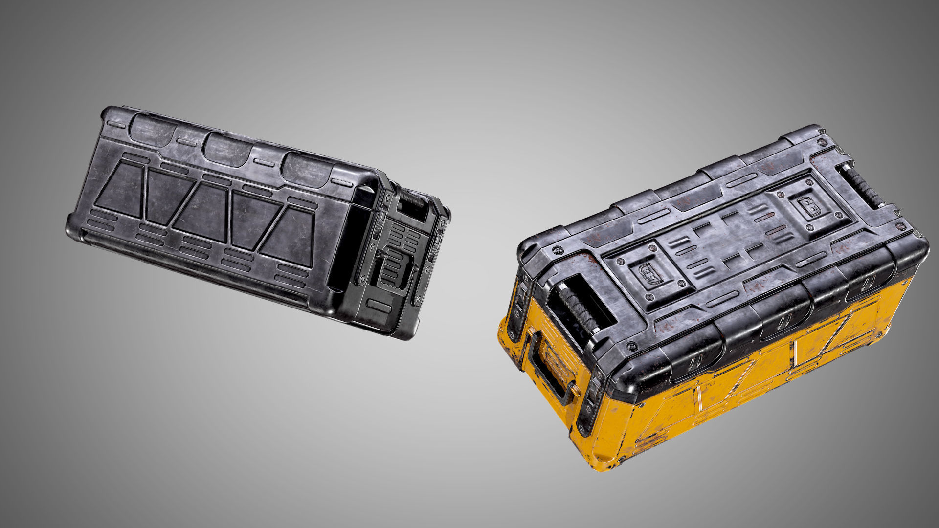 Sci Fi Crate AAA PBR Game Ready Asset Low-poly 3D model_2