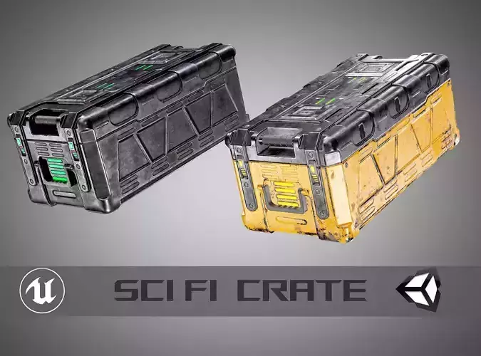 Sci Fi Crate AAA PBR Game Ready Asset Low-poly 3D model Sci Fi Crate AAA PBR Game Ready Asset Low-poly 3D model