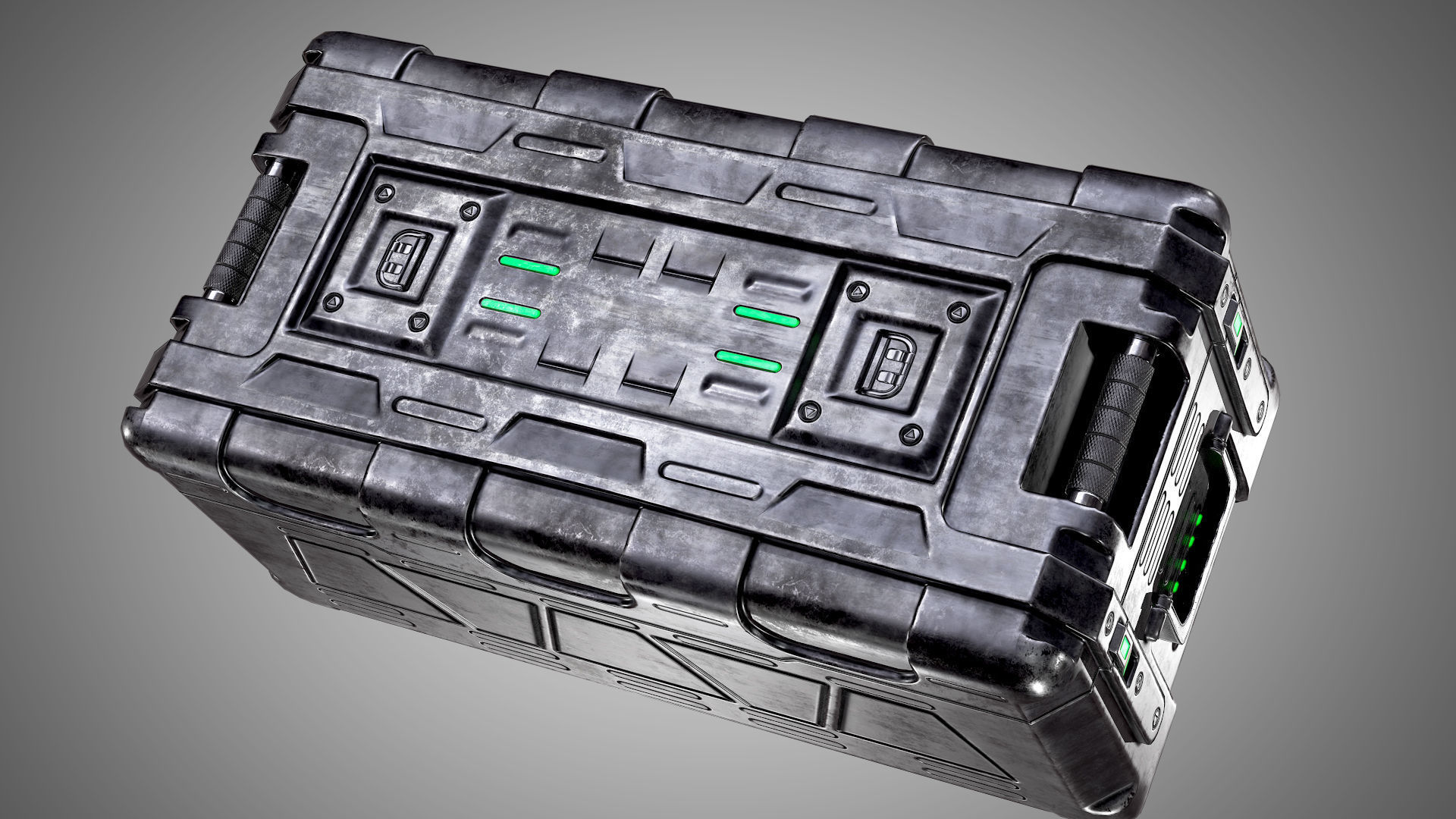 Sci Fi Crate AAA PBR Game Ready Asset Low-poly 3D model_4