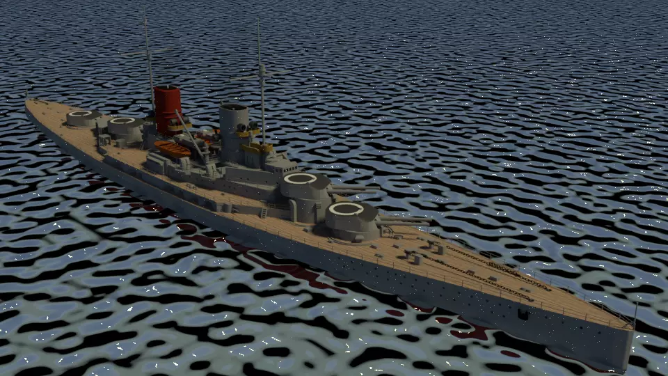 Battlecruiser SMS Derfflinger 3D model_0