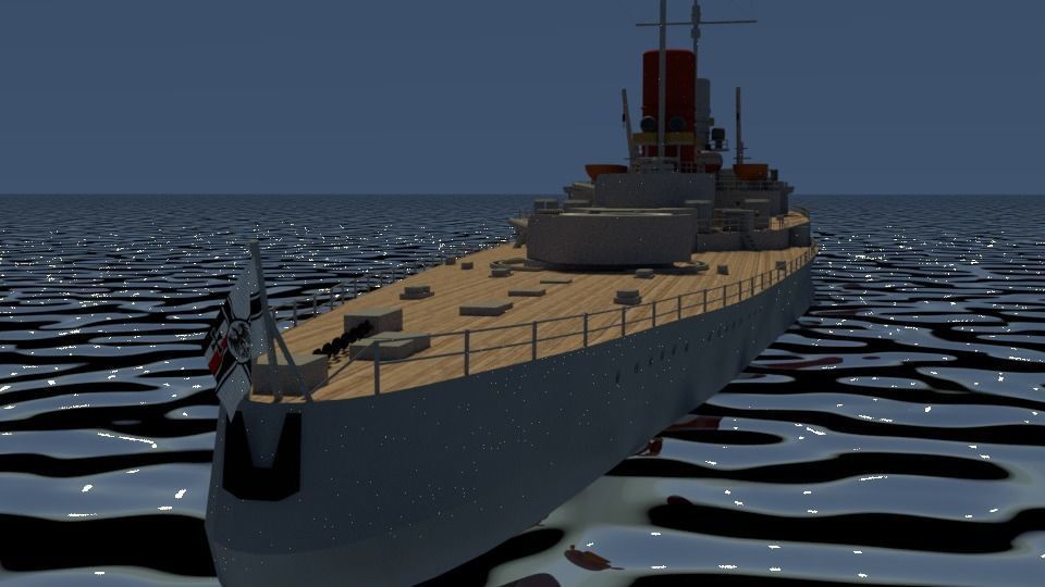 Battlecruiser SMS Derfflinger 3D model_10