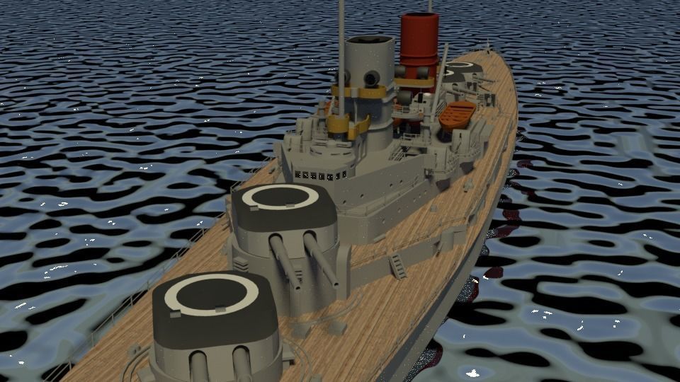 Battlecruiser SMS Derfflinger 3D model_8