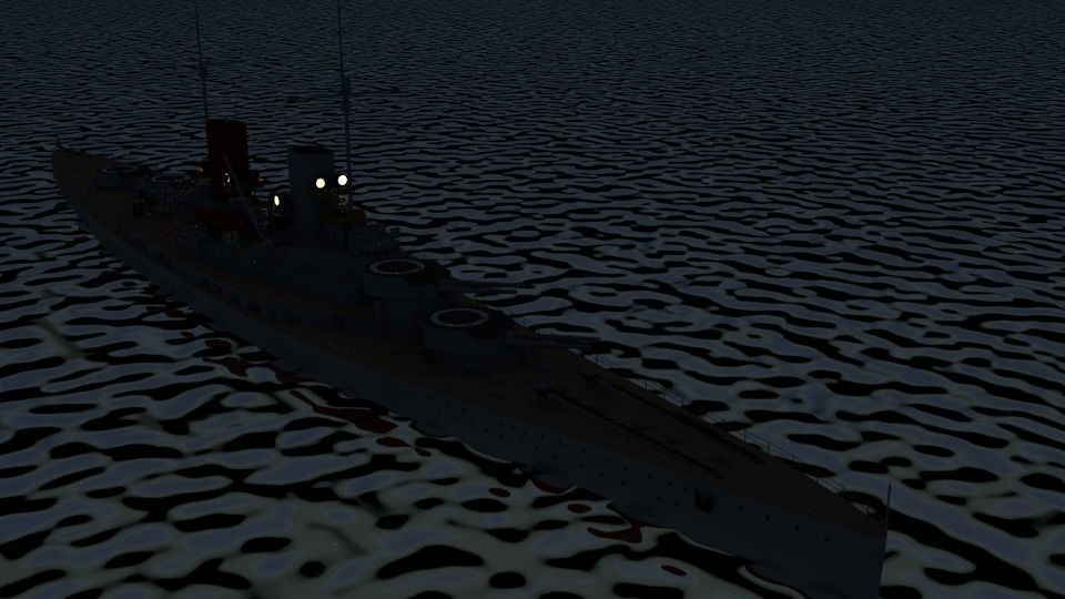 Battlecruiser SMS Derfflinger 3D model_2