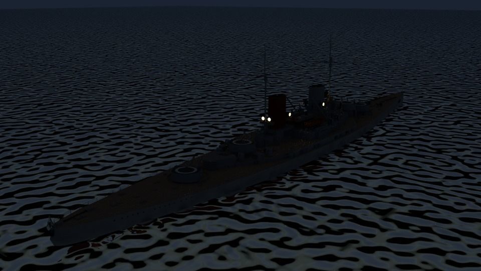 Battlecruiser SMS Derfflinger 3D model_1