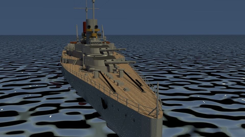 Battlecruiser SMS Derfflinger 3D model_9